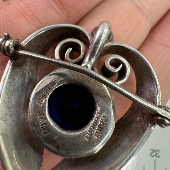 Stunning Authentic KALO Sterling silver signed pin brooch pendant necklace - Picture 4 of 16